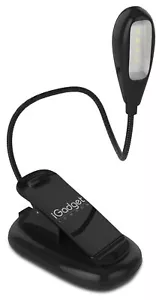 iGADGET® 4 LED wiederaufladbare Buchleuchte zum Lesen im Bett & Musikständer - schwarz - Bild 1 von 12
