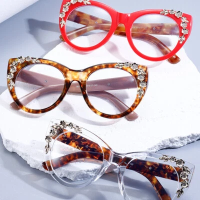 Gafas de sol de ojo de gato con florales de gran tamaño retro para mujer gafas de moda Foto 1 de 4