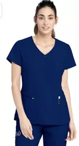 Greys Anatomy Signature Barco Women’s Scrub Top Notch Yoke Neck 4Way Stretch S - Picture 1 of 13