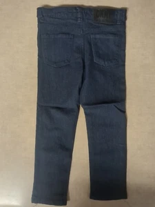 DKNY Jeans Boys Dark Blue Denim  Elastic  Adjust Pants Size 4 - Picture 1 of 1