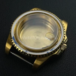 40mm Gold Stainless Steel Divers Watch Case GMT Submariner for NH35 NH36 - Picture 1 of 15