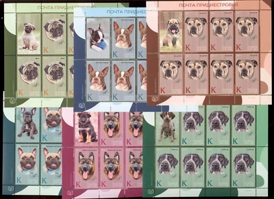 Transnistria 2023 Razas de perros Perros 6 hojas **MNH Foto 1 de 4