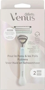 Starter Pack Rasoir Gillette "VENUS Satin Care" + 2 LAMES Peau et Poils Pubiens - Picture 1 of 7