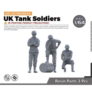 SSTR64903A 1/64 Modelo Militar Reino Unido Tanque Soldados MODELO DE RESINA 3D - Imagen 1 de 5