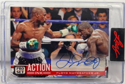 Floyd Mayweather Jr. 2022 Leaf Pro Set Sports Action Ink Autograph Auto SP BOXER - Image 1 of 2