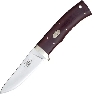 Fallkniven HK9 Hunting Knife Maroon Micarta Handle W/ Leather Sheath - Sweden - Image 1 of 4