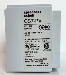 Sprecher Schuh CS7-PV-13 Auxiliary Contact Front Mounting 1NO 3NC NO BOX - Picture 1 of 6