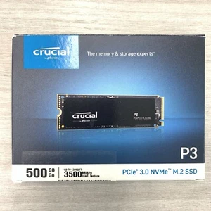 Crucial P3 500GB PCIe Gen3 3D NAND NVMe M.2 SSD, up to 3500MB/s - CT500P3SSD8 - Picture 1 of 4