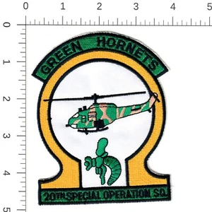 20th SOS Green Hornets Patch Special Operations Squadron UH-1P Iroquois USAF - Picture 1 of 2