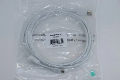 Monoprice USB-A to Mini-B 2.0 Cable - 5-Pin 28/24AWG Gold Plated White 10ft 8635 - Image 1 of 2