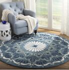 Safavieh Novelty Collection 3' Round Blue/Ivory Area Rug
