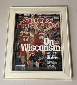 Vintage Wisconsin Sports Illustrated Cover Encased March Madness Frame Sold Sep - Picture 1 of 4
