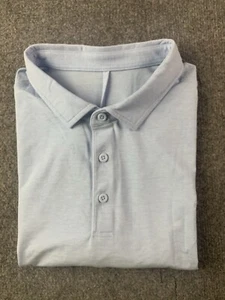 Lululemon Evolution Mens Short Sleeve Polo Shirt Size M Light Blue - Bild 1 von 7