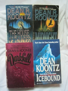 Lot of 4~Vintage~Dean Koontz Novels~Darkfall Icebound Thunder Midnight~LBDPE - Bild 1 von 10