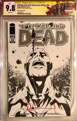 Walking Dead 98 15th Anniversary Craig Variant C SS CGC 9.8 Sketch Signed Adlard - Image 1 of 2