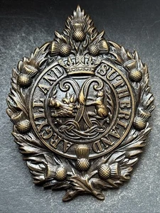 Argyll And Sutherland Highlanders Officers Bronze British Army Cap badge - Picture 1 of 5