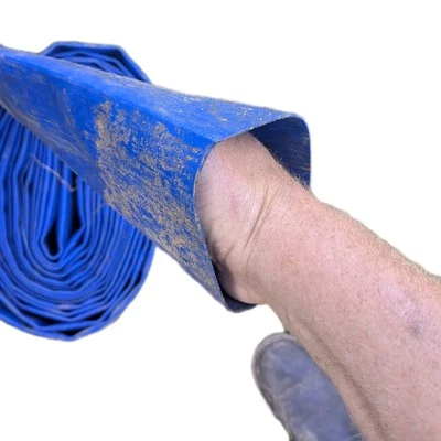 Manguera de descarga de agua plana de PVC azul de 4 pulgadas SF-40 pies- Foto 1 de 4