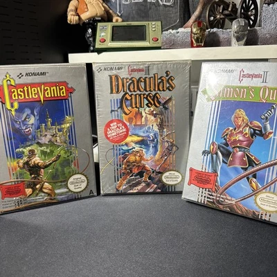 📼 Nintendo  NES- Castlevania Bundle - 1 &2 & 3 - VGC- In Protective  Covers - - Image 1 of 4