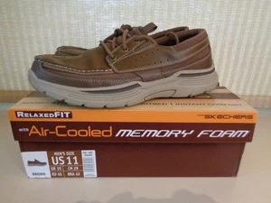 Skechers Herren Größe 11 Braun Bootsschuhe Relaxed Fit Air Cooled Memory Foam - Bild 1 von 15