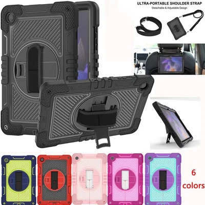 Ударопрочный силиконовый чехол с ремешком и подставкой для Samsung Galaxy Tab A9 S9 Plus S10+ - Изображение 1 из 4