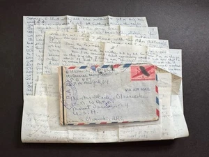US WWII Cover From France +Solo Franking #C25 +4-Page Length Eng Letter+Historic - Picture 1 of 2