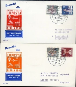 868133) Berlin 2 Luposta-Sonderkarten, nach Düsseldorf bzw. nach England - Bild 1 von 1