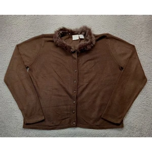 Studio C Strickjacke Pullover M Damen Kunstfell Langarm  - Bild 1 von 5