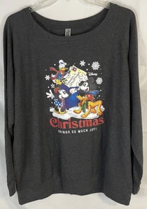 Sofortnachricht Disney Figuren Weihnachten Sweatshirt Damen Gr. 3XW dunkelgrau - Bild 1 von 4