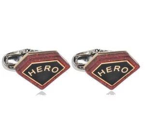 New PAUL SMITH Men “HERO” CUFFLINK Goldtone Red Black New in Box Retail $150 USD - Picture 1 of 5