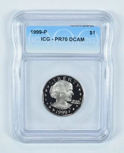 1999-P Susan B Anthony $1 PR70 DCAM ICG *0606 - Picture 1 of 5
