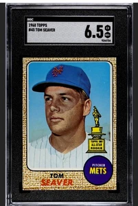 TOM SEAVER 1968 TOPPS SGC 6,5! *APPENA CLASSIFICATO! *BLAZER CENTRATO MORTO! *AFFILATO! - Foto 1 di 2