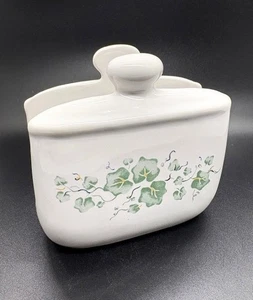 Corelle Coordinates Callaway Green Ivy Ceramic Napkin Holder from Jay Imports - Picture 1 of 8