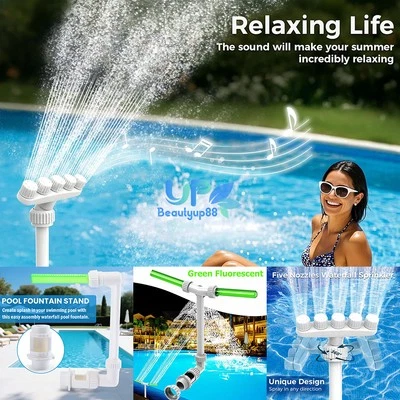 Регулируемый бассейн фонтан спрей бассейн водопад, плавательный бассейн разбрызгиватель, выше/входной - Изображение 1 из 4