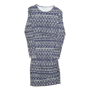 REISS Mujer Azul Blanco y Negro Día Jersey Rayas Manga Larga Rodilla Longitud S - Imagen 1 de 6