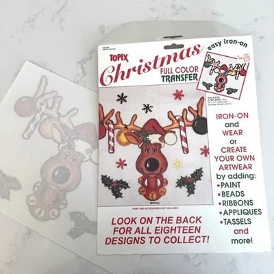 TOPIX моды искусства полноцветный железа на передачи Рождественский олень «Jingle баксы» - Изображение 1 из 3