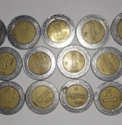 1993/2021 - México - 1 Peso - KM #603 -Bi Metálico (3 Monedas)  Foto 1 de 4