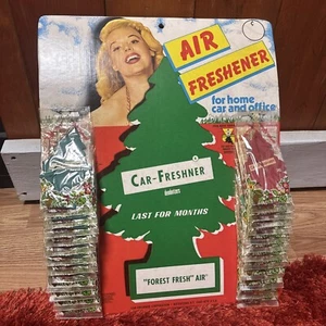 VINTAGE Car Air Freshner Freshener Red/Green TREE Store Display w/ Bombshell NOS - Picture 1 of 12