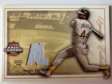2003 Fleer Fall Classic Reggie Jackson All-American Game Used Jersey READ