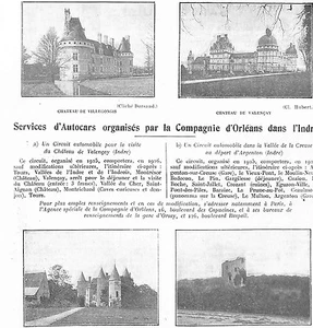 SERVICE D' AUTOCARS PAR LA CIE D' ORLEANS DANS L' INDRE 1926 - Imagen 1 de 1
