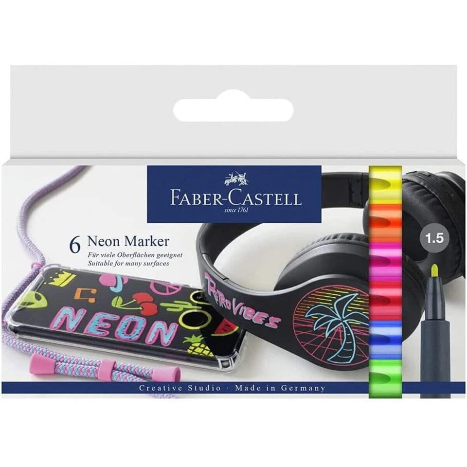 Faber-Castell Neon Marker 6er Kartonetui - Bild 1 von 1