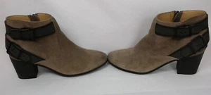 Bota Sebago Mujer Nell Hebilla con Tacón Cuero Taupe Oscuro Gamuza Talla 7 - Imagen 1 de 15