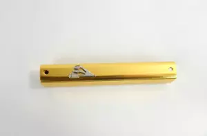 Gold Color Jewish Mezuzah Case 4" Parchment Klaf Scroll Hebrew Blessing - Picture 1 of 3