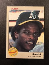 1983 Fleer Speed & #646, Rickey Henderson