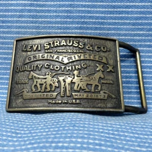 Levi Strauss & Co Promo Dress Belt Buckle Original Riveted Vintage 80s .GTA086 - Picture 1 of 6
