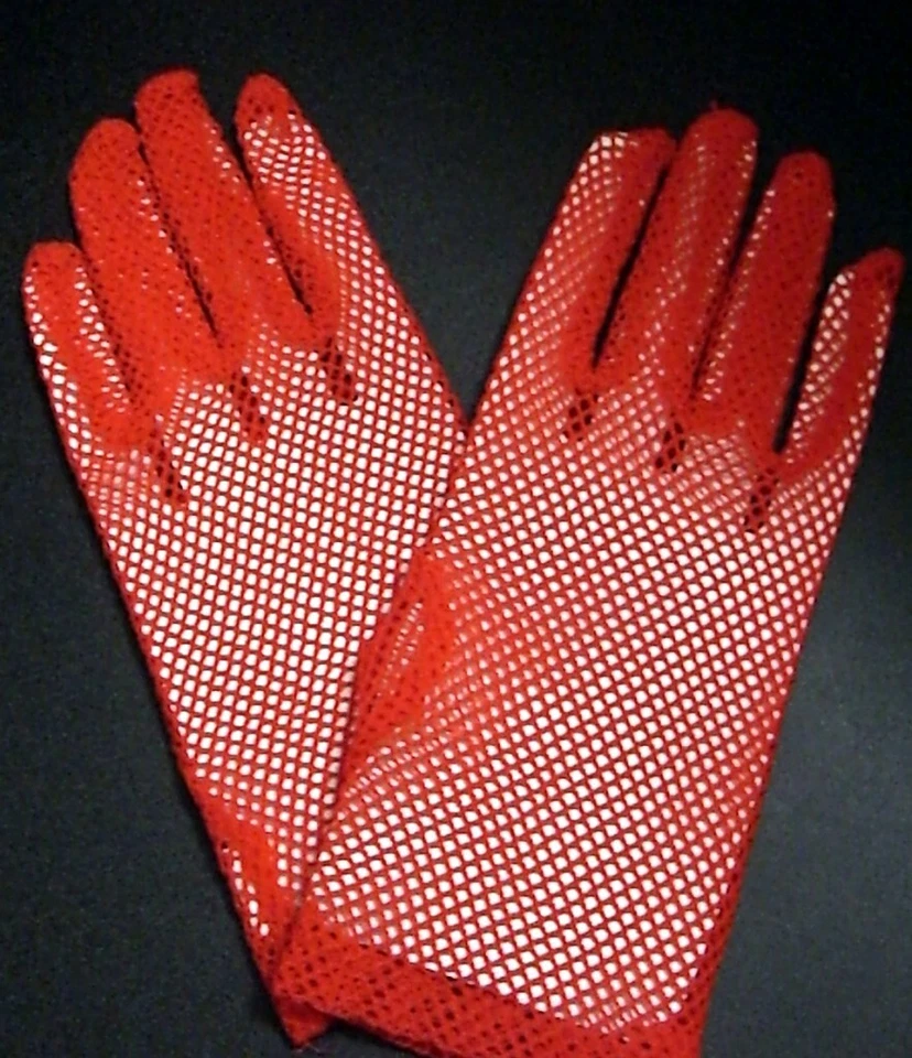 nuevo NUEVO CON ETIQUETAS Sexy LEG AVENUE Corto MUÑECA Longitud RED Red Fiesta Disfraz GUANTES Foto 1 de 1