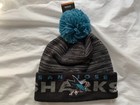 ADIDAS POM BEANIE HAT CAP SAN JOSE SHARKS *NEW WITH TAGS*