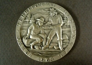 1963 Idaho Territorial Silver Art Round 1.5 oz .999 Pure Idaho Silver, Free Ship - Picture 1 of 3