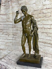 Hermoso Escultura De David Inspirado Por Michelangelo Lost Cera Metodo Sale Nude