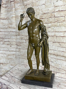 Beautiful sculpture of David inspired by Michelangelo Lost Wax Method Sale Nude