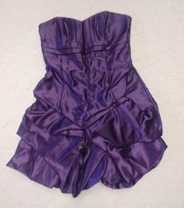 Jessica McClintock gunne Sax purple satin evening cocktail dress 9 - Picture 1 of 11